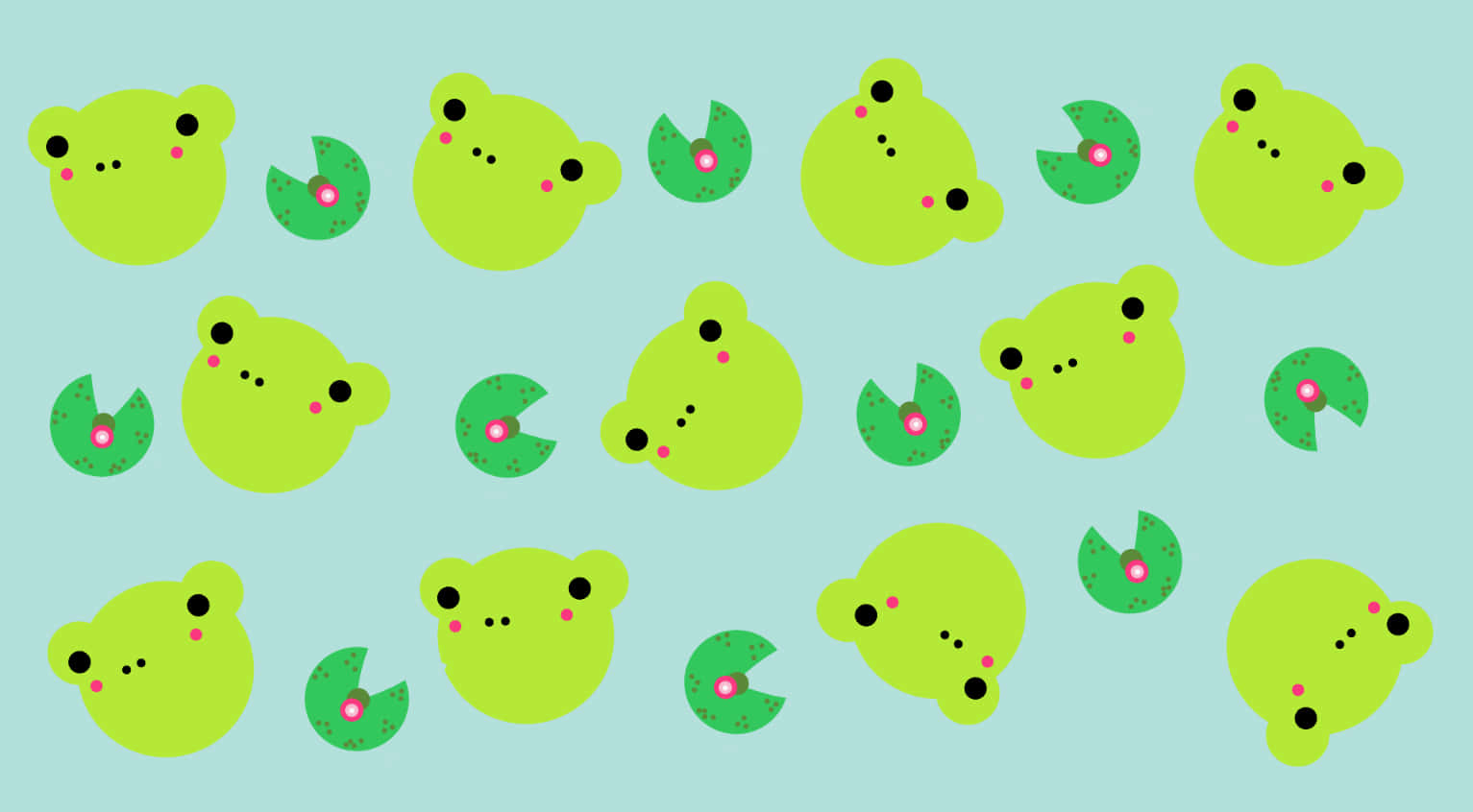 lime green frog, pink cheeks, black eyes, HD Desktop Wallpaper