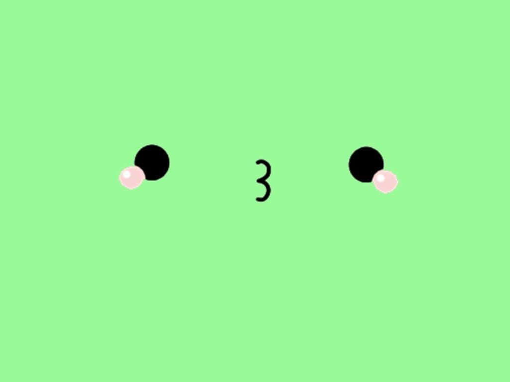 cute green, soft-stemmed cutie, black eyes, SD Desktop Wallpaper