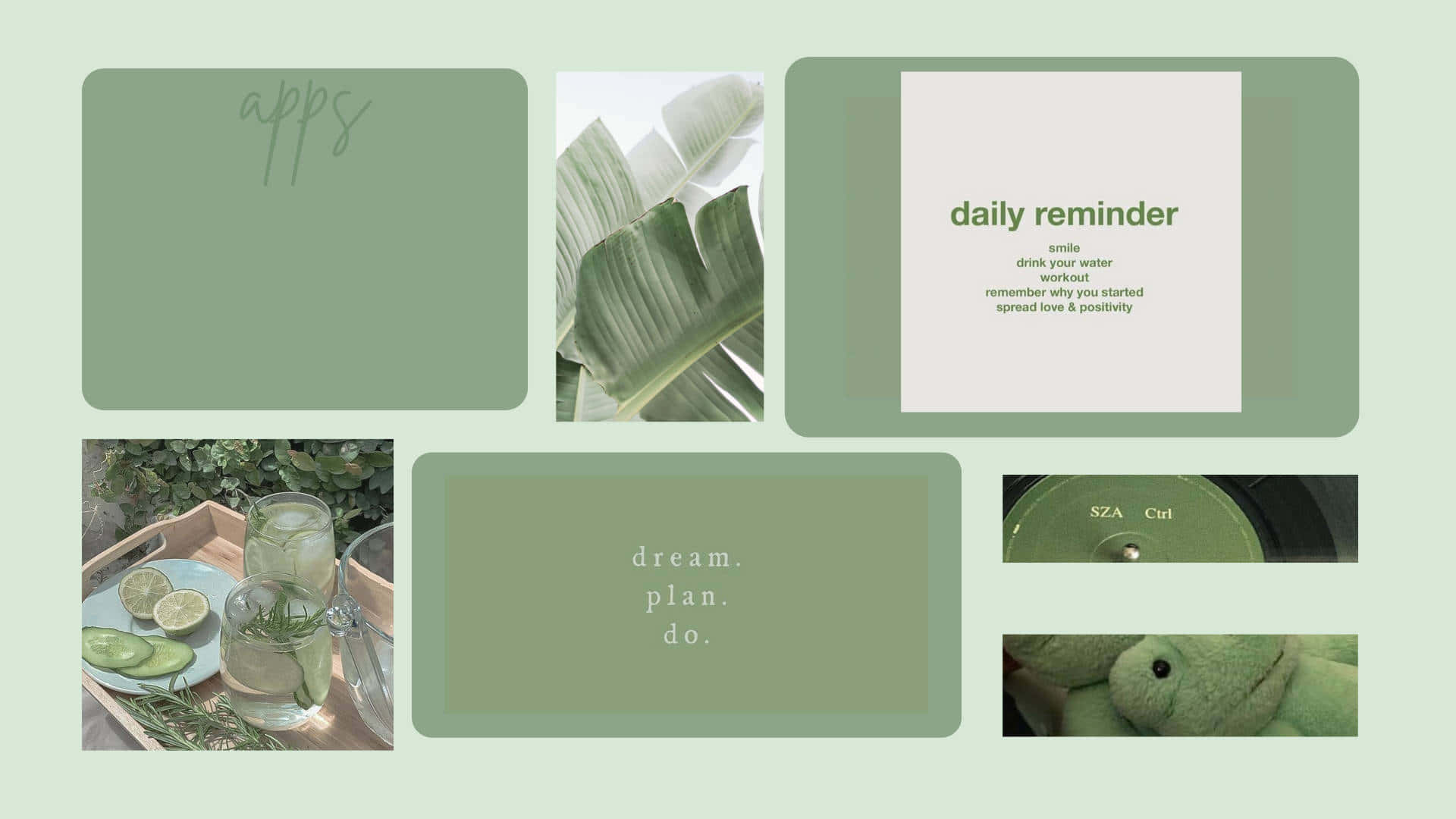 green background, green leaf, motivational text, Full HD Desktop Wallpaper