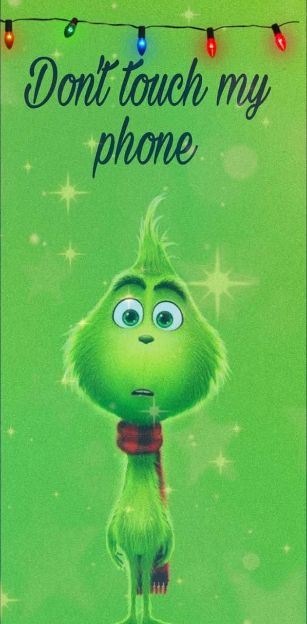 Grinch, festive lights, glowing green background, HD Phone Wallpaper