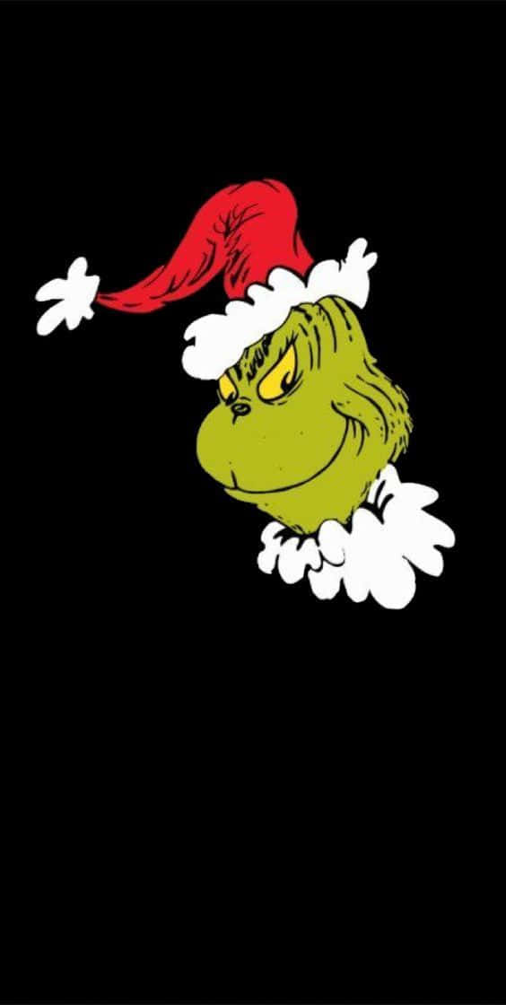Cute Grinch, Grinch, red Santa hat, SD Phone Wallpaper
