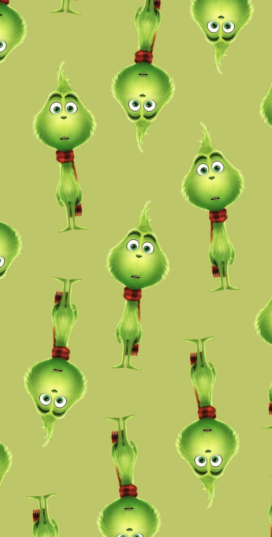 Cute Grinch, Grinch, red scarves, Full HD Phone Wallpaper