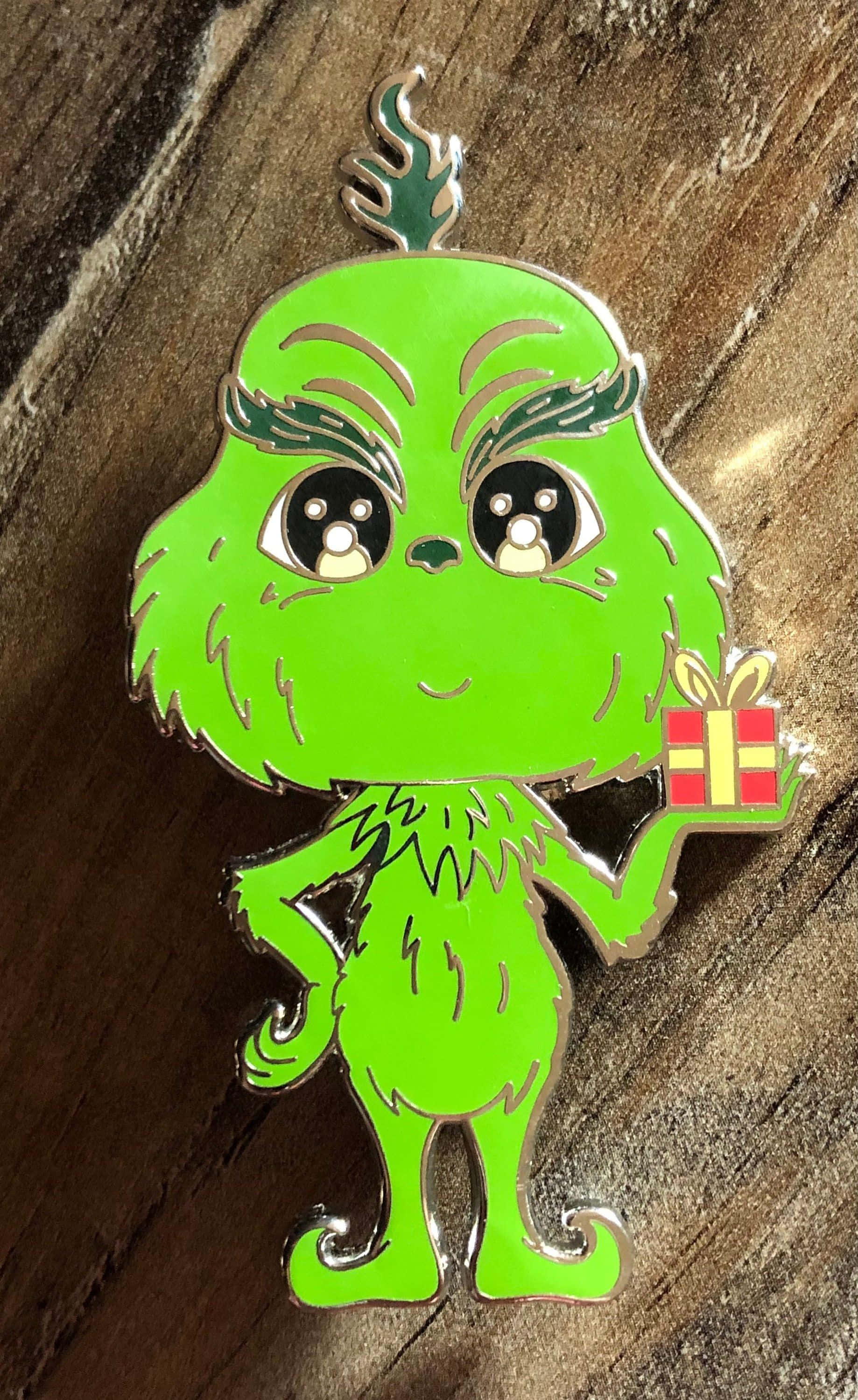 cute Grinch, chibi-style, green Grinch, 2K Phone Wallpaper