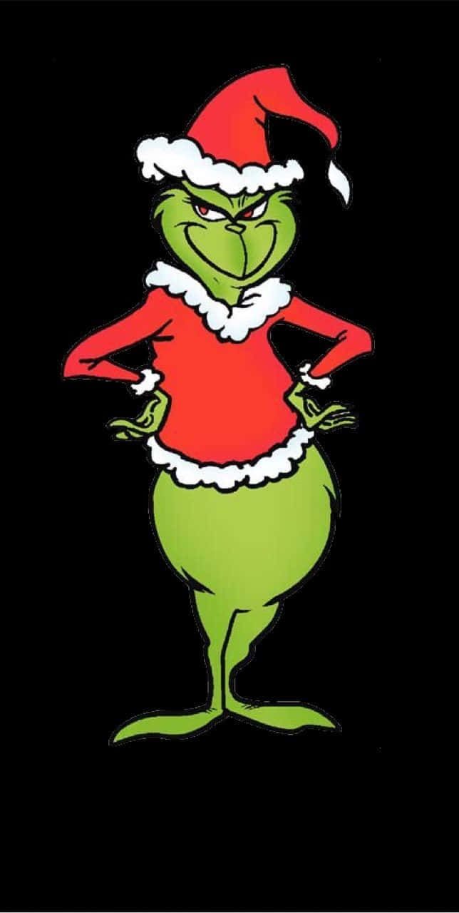 Grinch, red Santa outfit, white trim, HD Phone Wallpaper