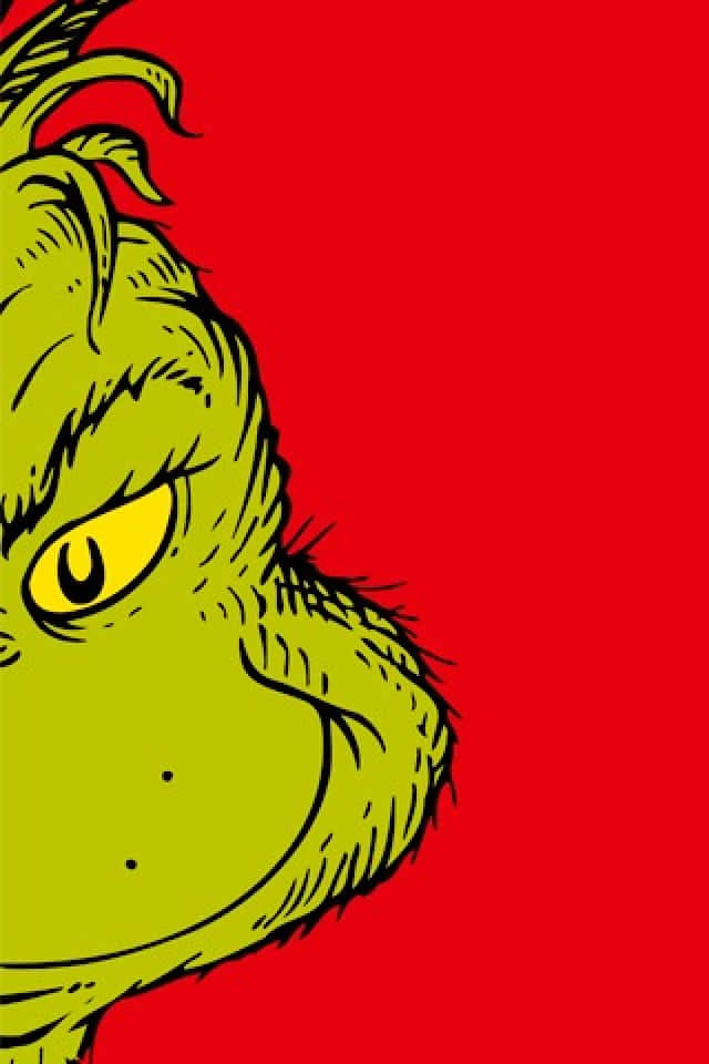 Grinch, green face, yellow eyes, SD Phone Wallpaper