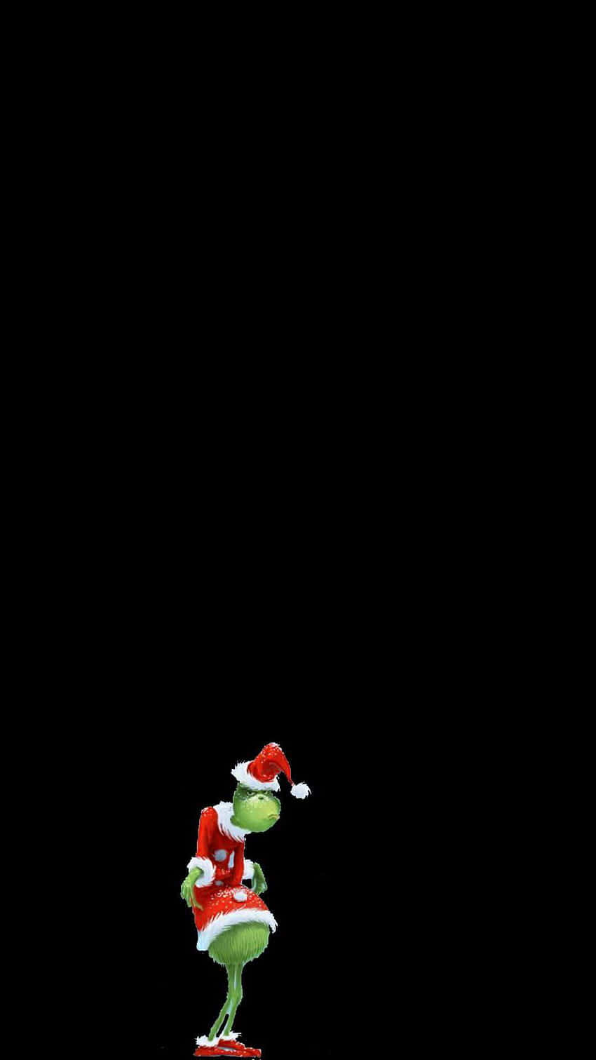 Grinch, red Santa outfit, green Grinch, HD Phone Wallpaper