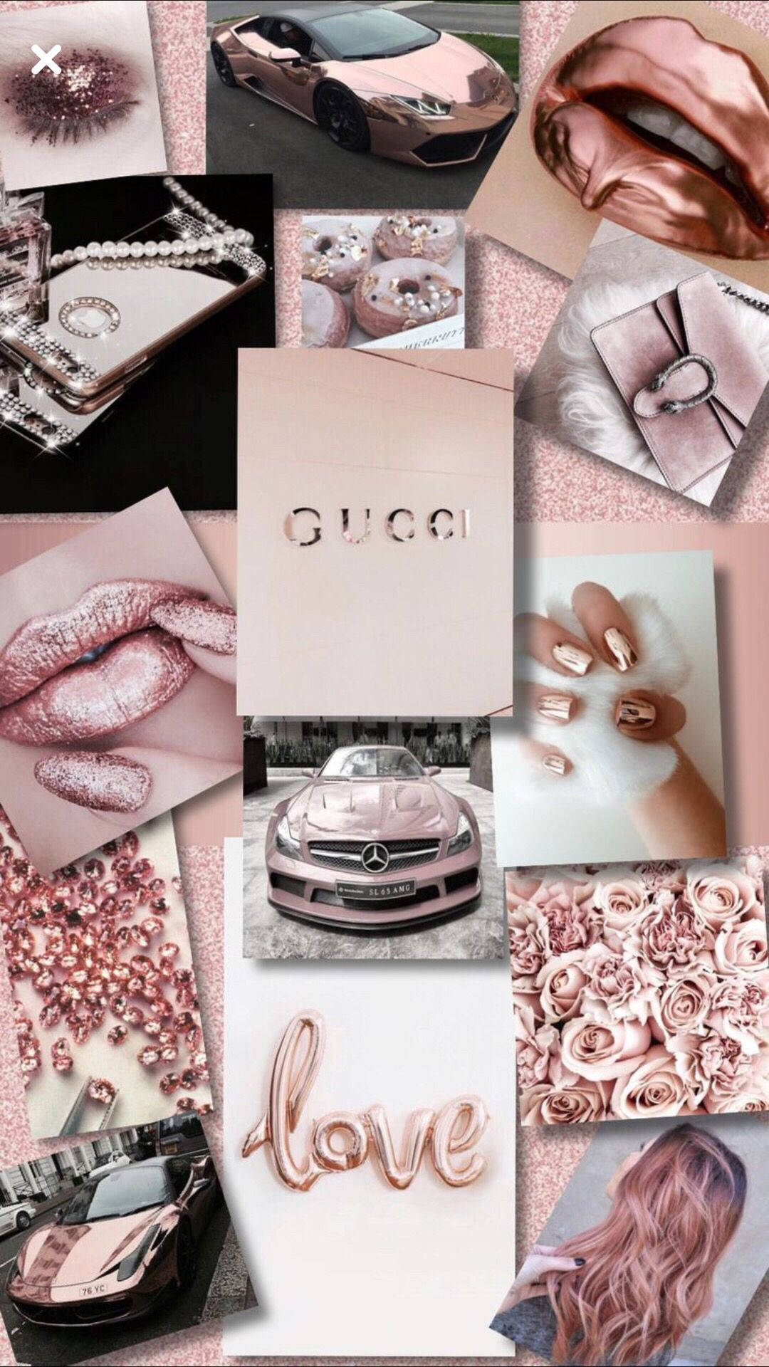 Gucci, rose gold, luxury cars, Full HD Phone Wallpaper