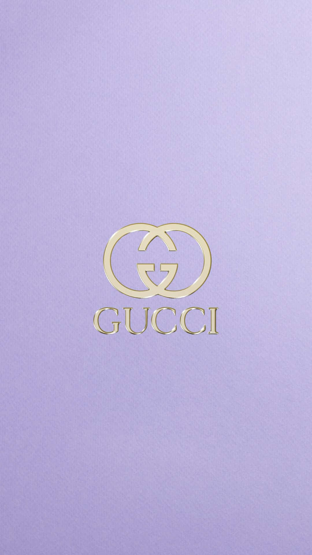 Gucci, gold Gucci logo, soft lavender textured background, Full HD Phone Wallpaper