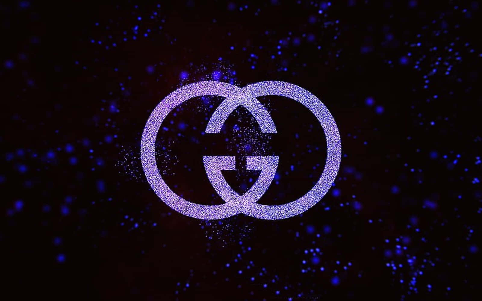 Gucci, purple glitter, black background, HD Desktop Wallpaper