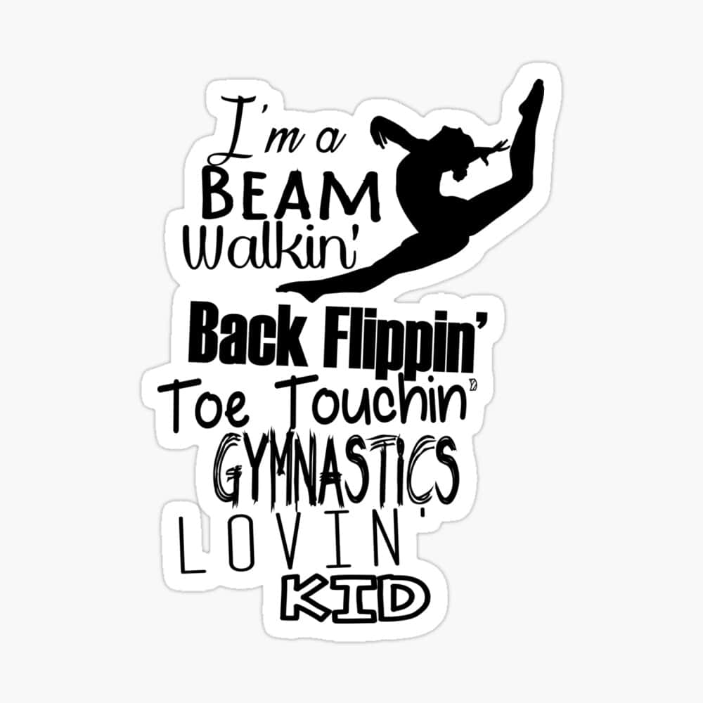 Cute Gymnastics Kid Quote, gymnast silhouette, backflip, SD Desktop Wallpaper