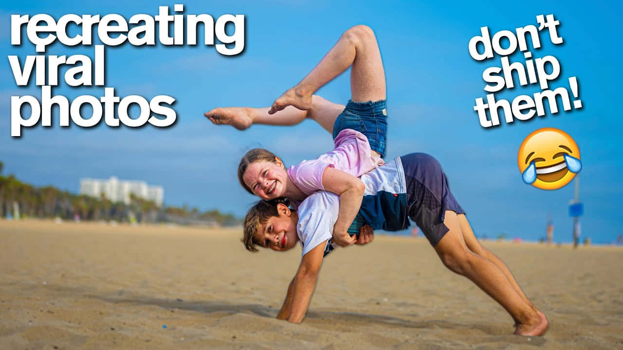 Cute Gymnastics, beach, sunny, HD Desktop Wallpaper