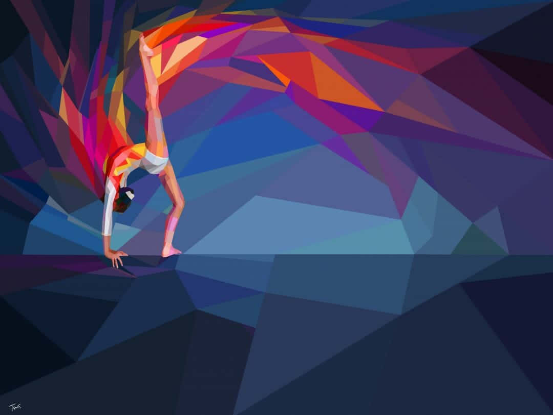 Cute Gymnastics, pixel art, handstand, SD Desktop Wallpaper