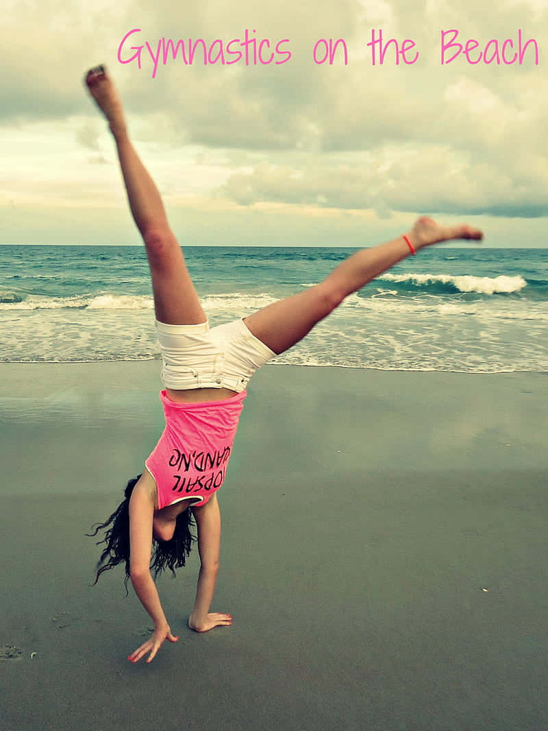 pink top, white shorts, wet beach, SD Phone Wallpaper