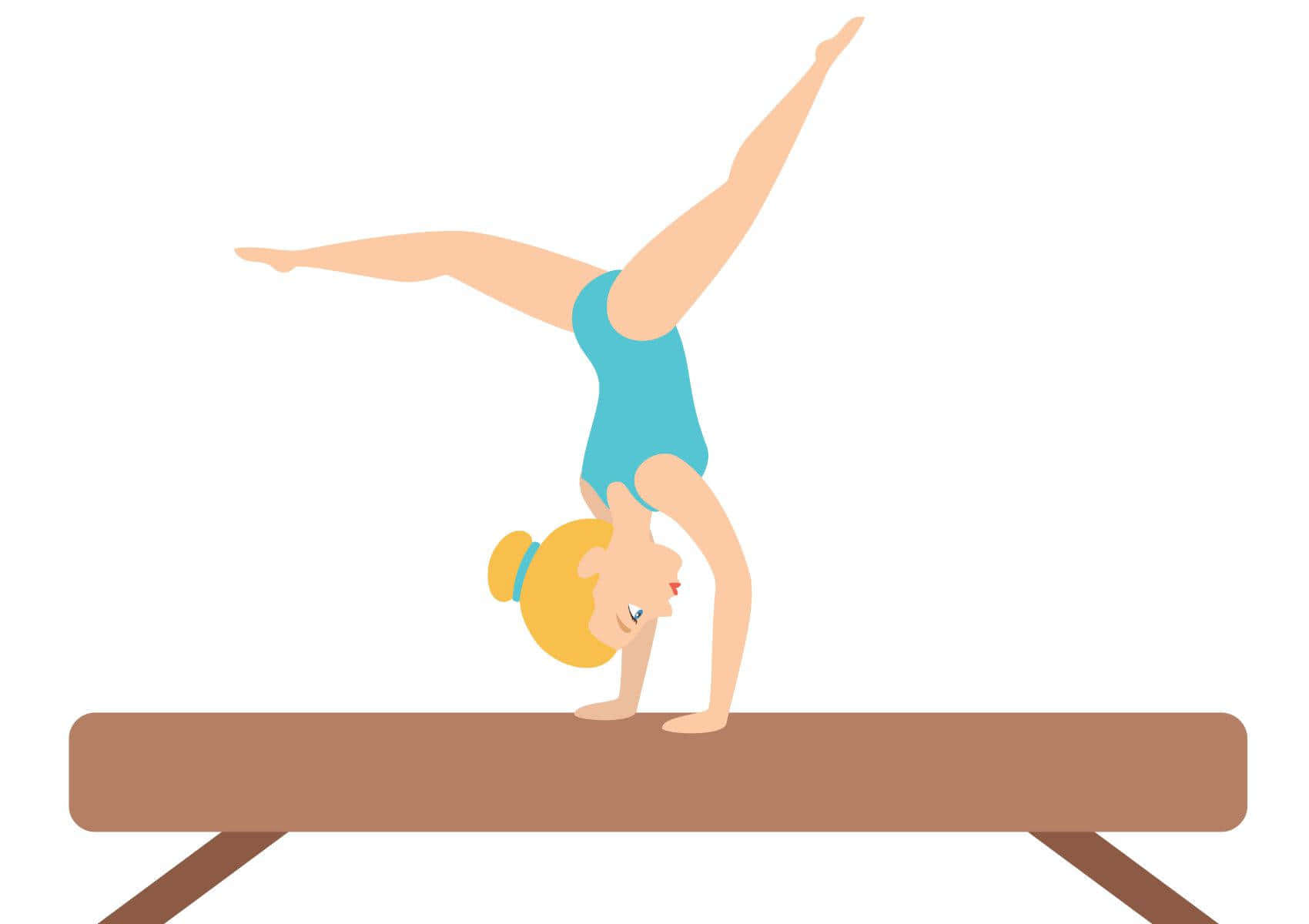 cute gymnastics, blue leotard, balance beam, HD Desktop Wallpaper