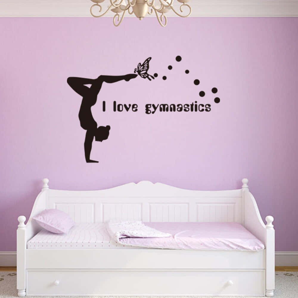 Cute Gymnastics, black gymnast wall decal, butterfly, SD Desktop Wallpaper