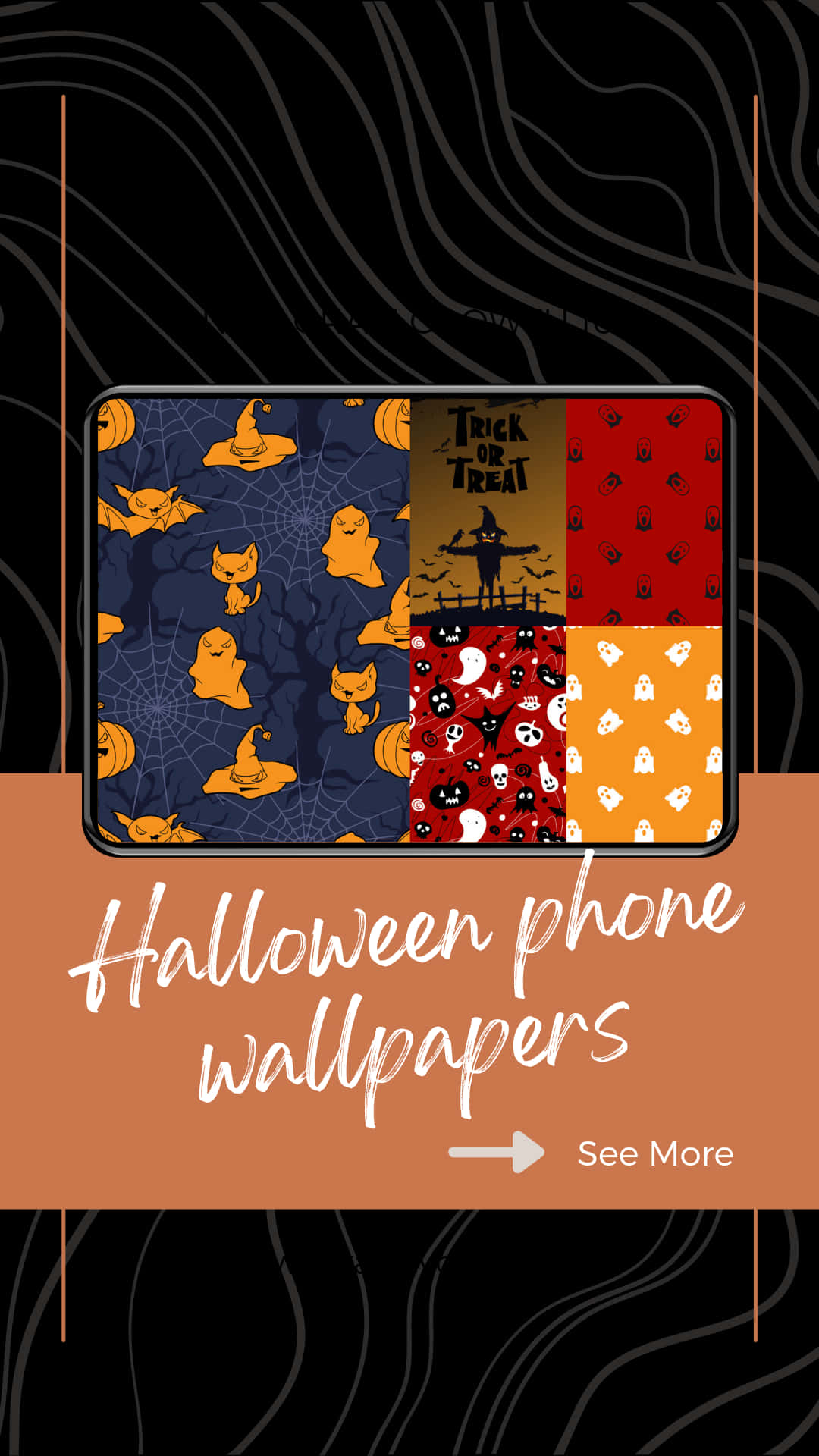 girly halloween, ghosts, pumpkins, Full HD Phone Wallpaper