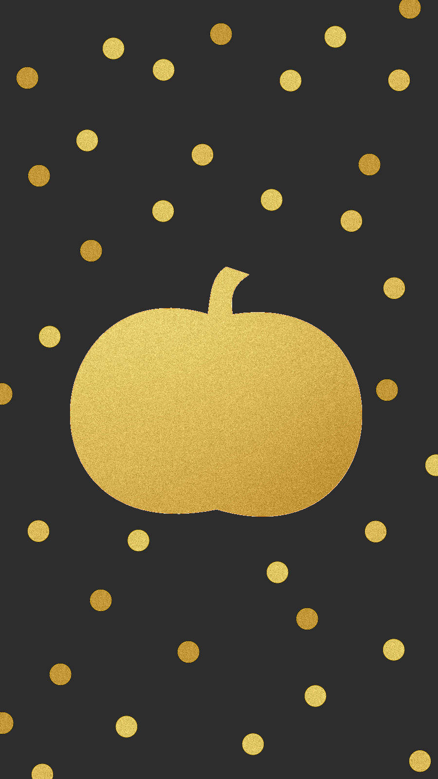 Cute Halloween Phone, golden textured pumpkin, dark gray background, HD Phone Wallpaper