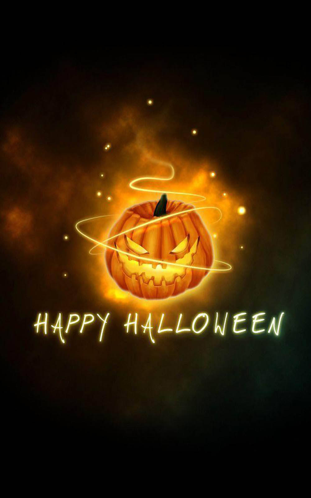 pumpkin, jack-o'-lantern, glowing, HD Phone Wallpaper