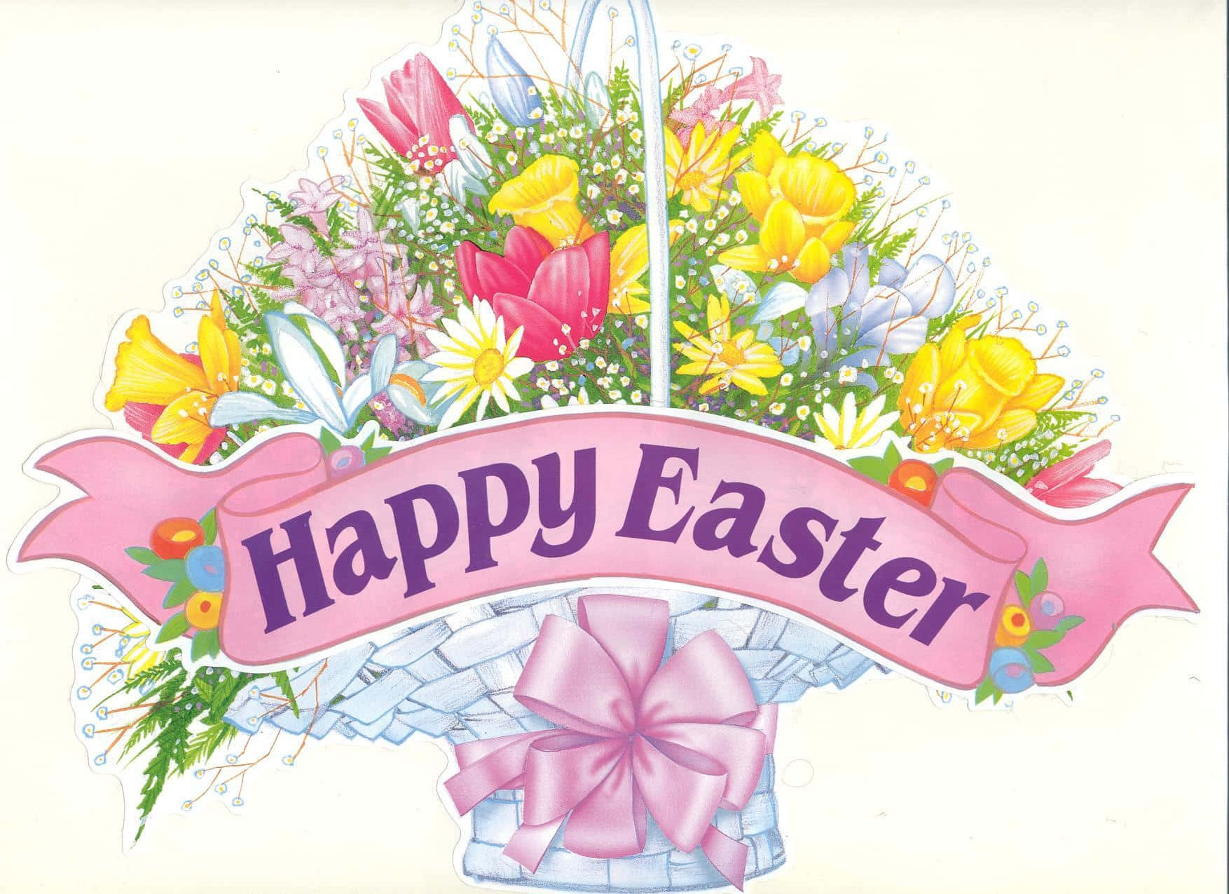 Easter bunny, Easter egg, Easter basket, HD Desktop Wallpaper