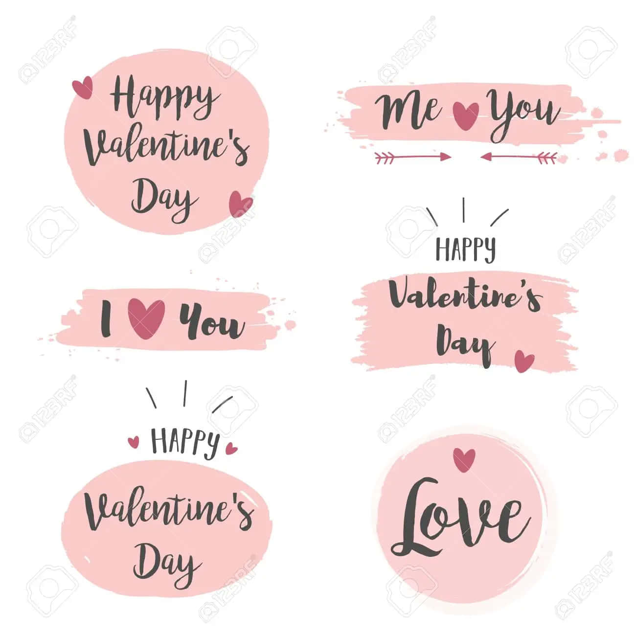 Valentine's Day, hearts, arrows, HD Desktop Wallpaper