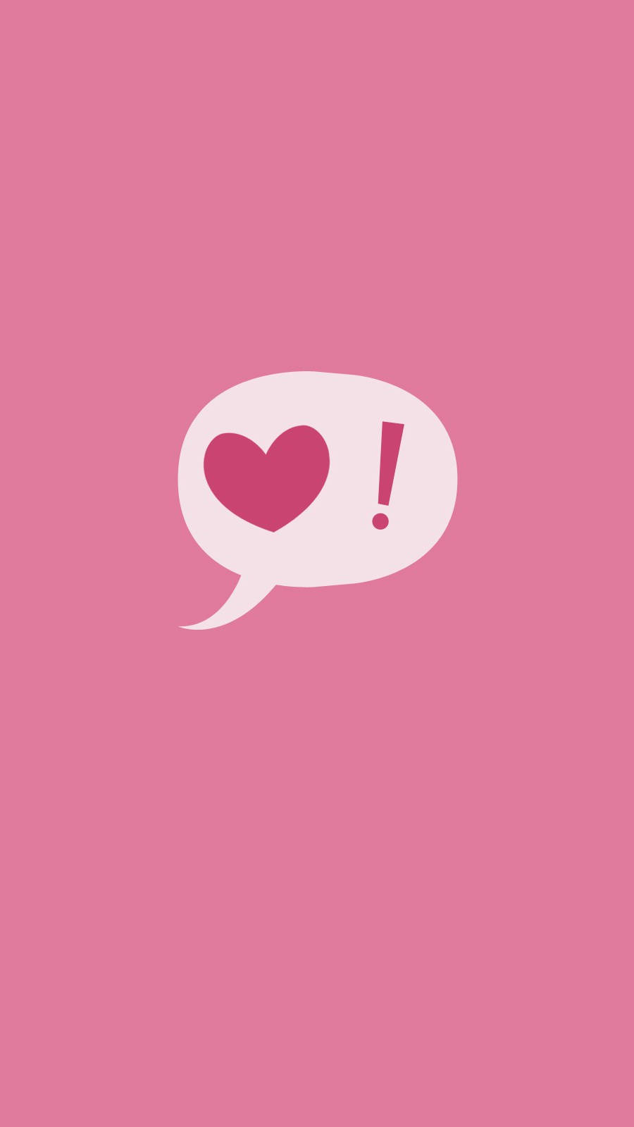 Valentines Day, pink speech bubble, heart, HD Phone Wallpaper
