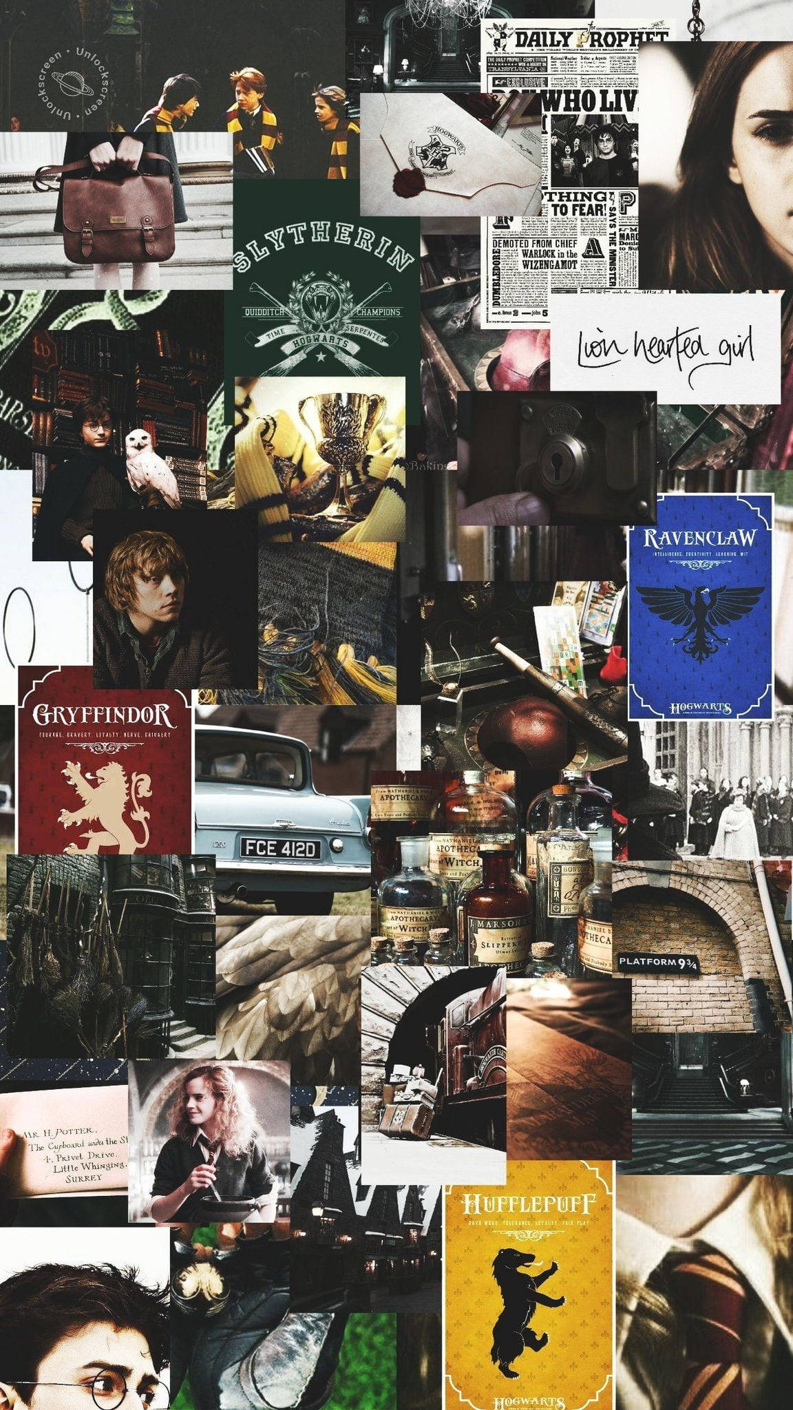 Harry Potter, characters, houses, Full HD Phone Wallpaper