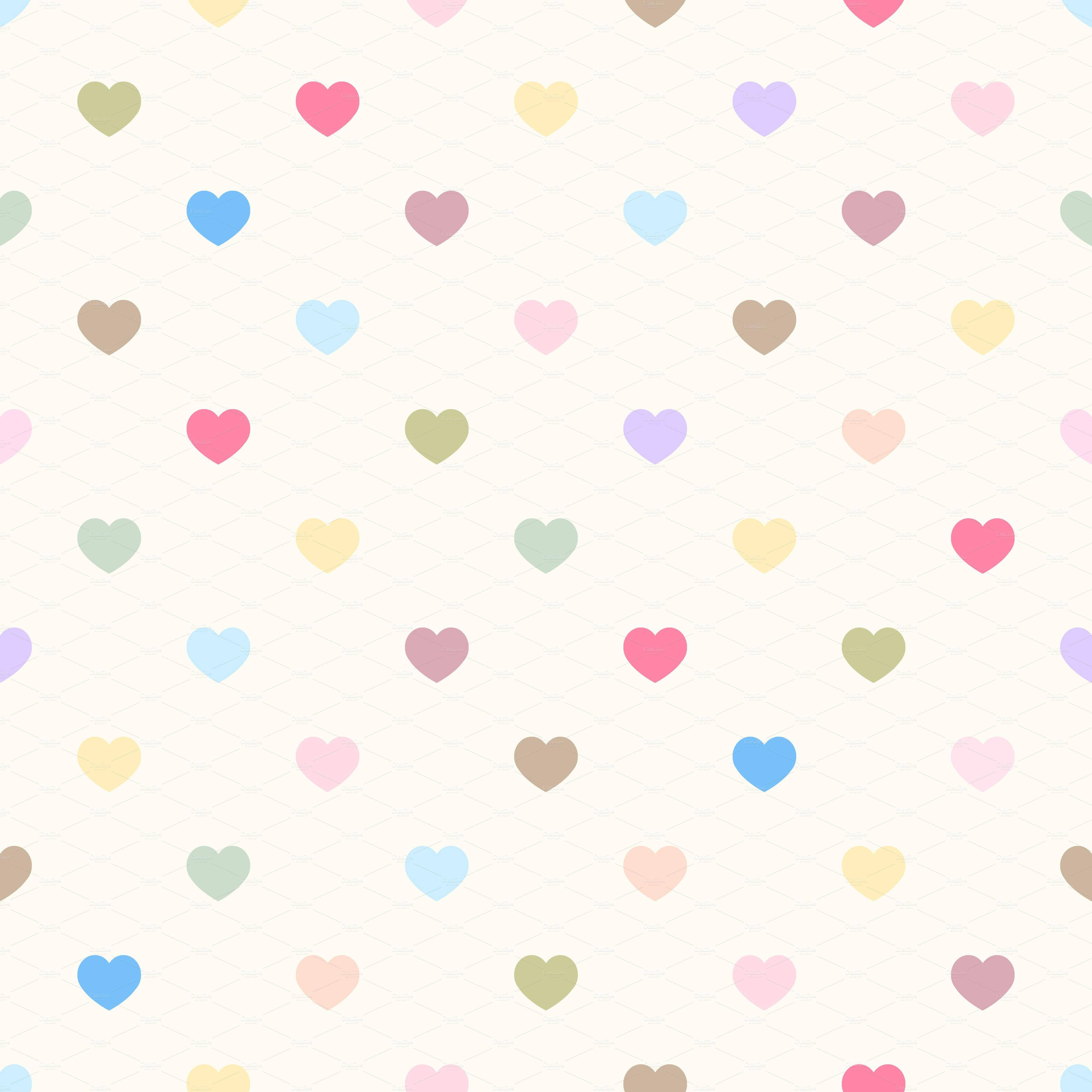 cute heart, polka dots, pastel hearts, 4K Desktop Wallpaper