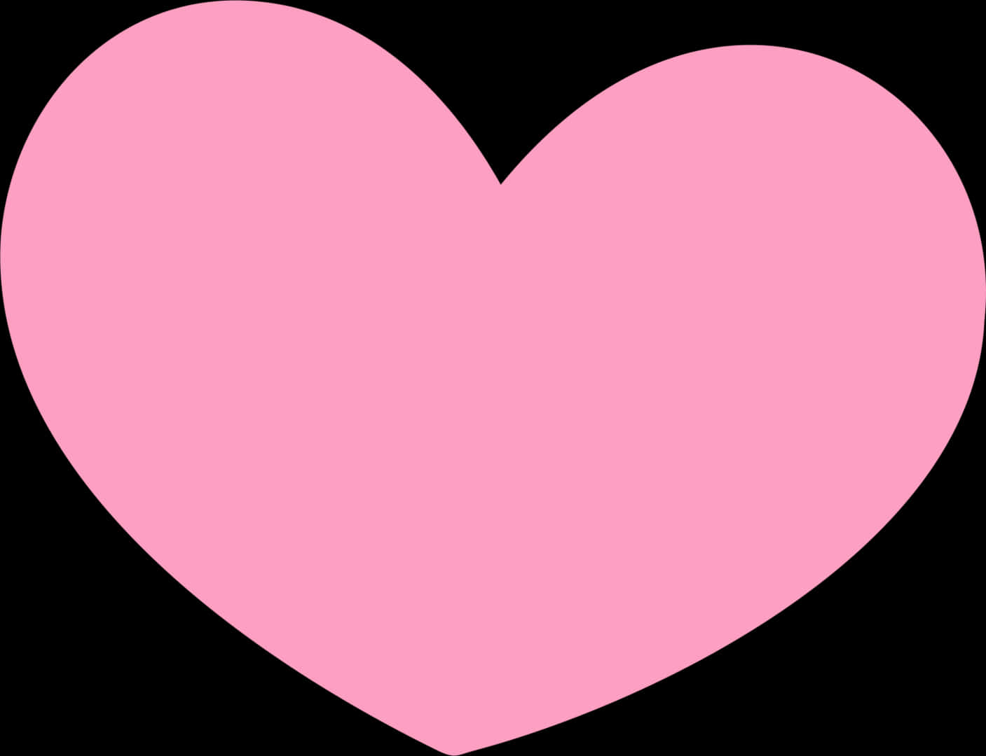 pink heart, solid pink, stark black background, HD Desktop Wallpaper