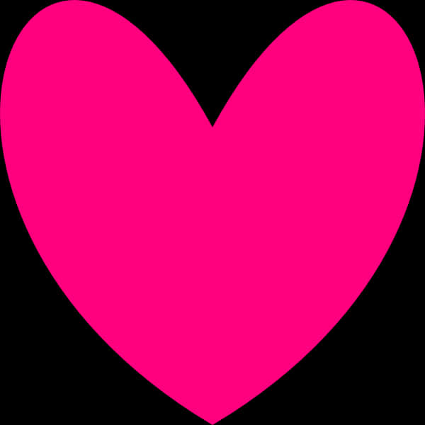 bright pink heart, solid black background, SD Desktop Wallpaper