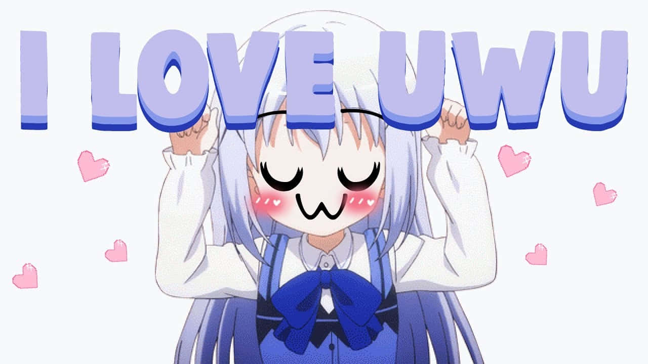 anime girl, silver hair, blue bow, HD Desktop Wallpaper