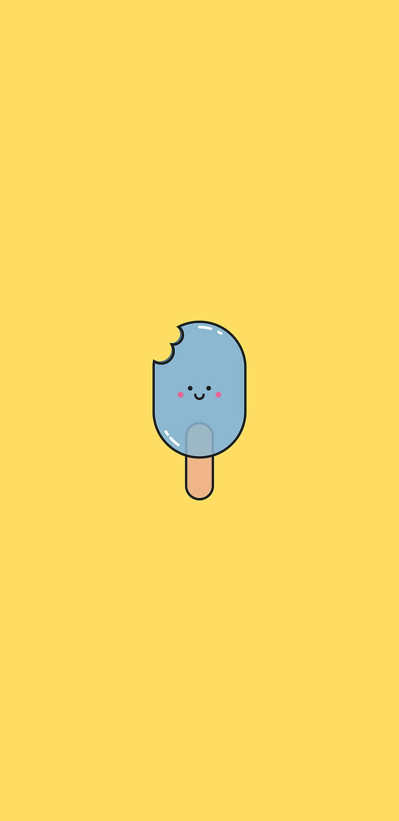 popsicle, blue, smiling face, HD Phone Wallpaper