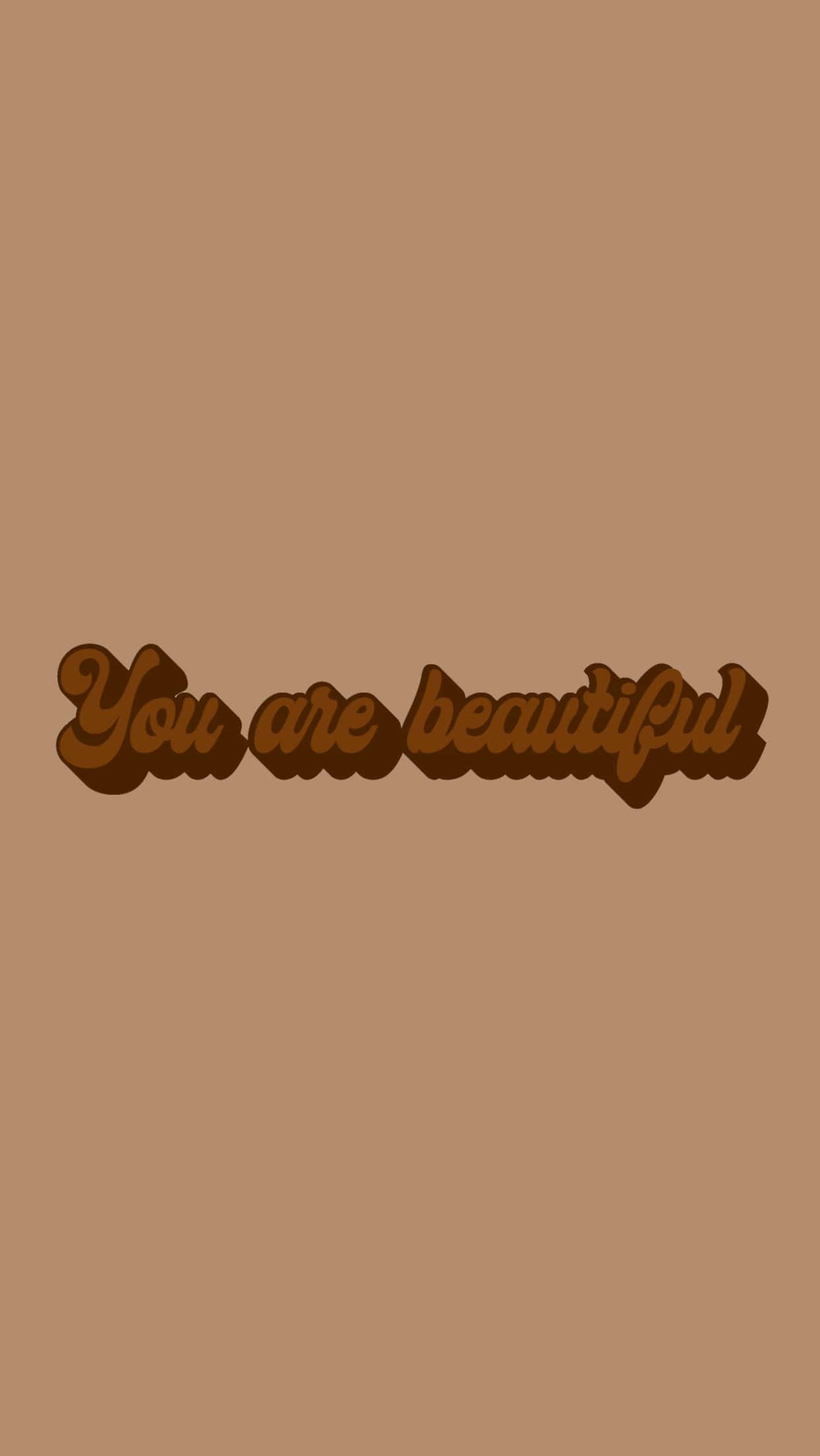brown aesthetic, cursive font, tan background, Full HD Phone Wallpaper
