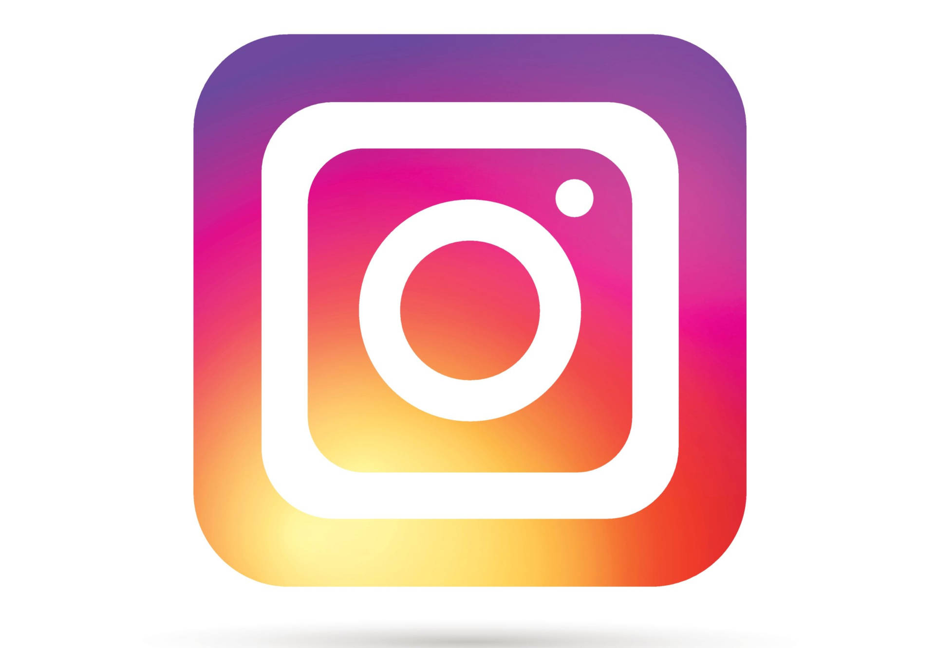 Instagram logo, vibrant gradient, white camera outline, Full HD Desktop Wallpaper
