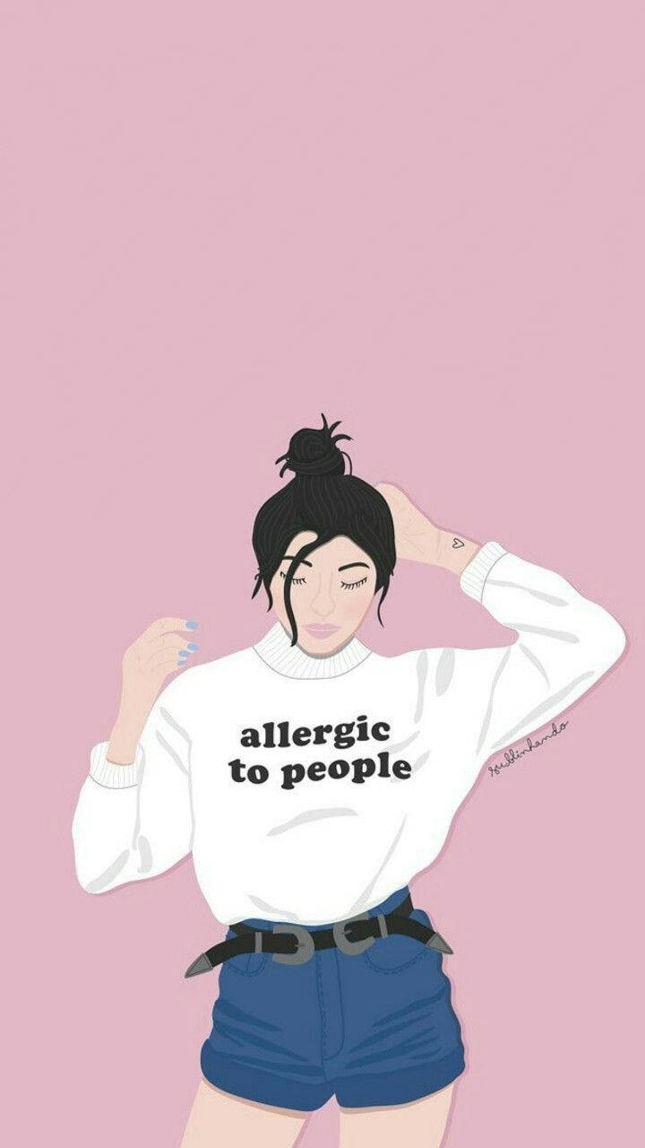 Antisocial Cute Instagram, dark hair, bun, HD Phone Wallpaper