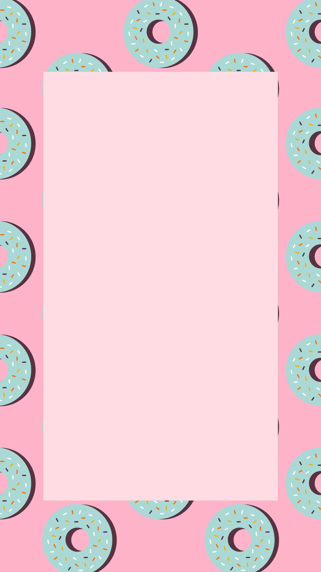 Cute Instagram, pink background, mint donuts, Full HD Phone Wallpaper