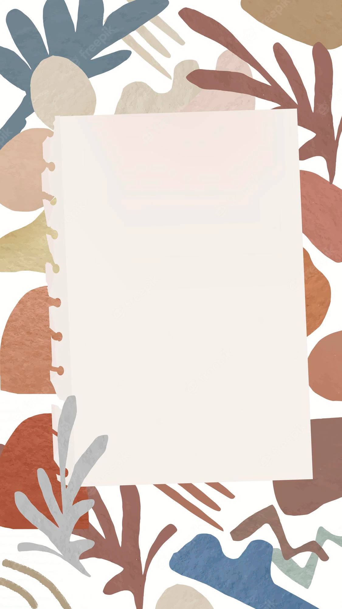 Cute Instagram, notebook page, abstract botanical shapes, Full HD Phone Wallpaper