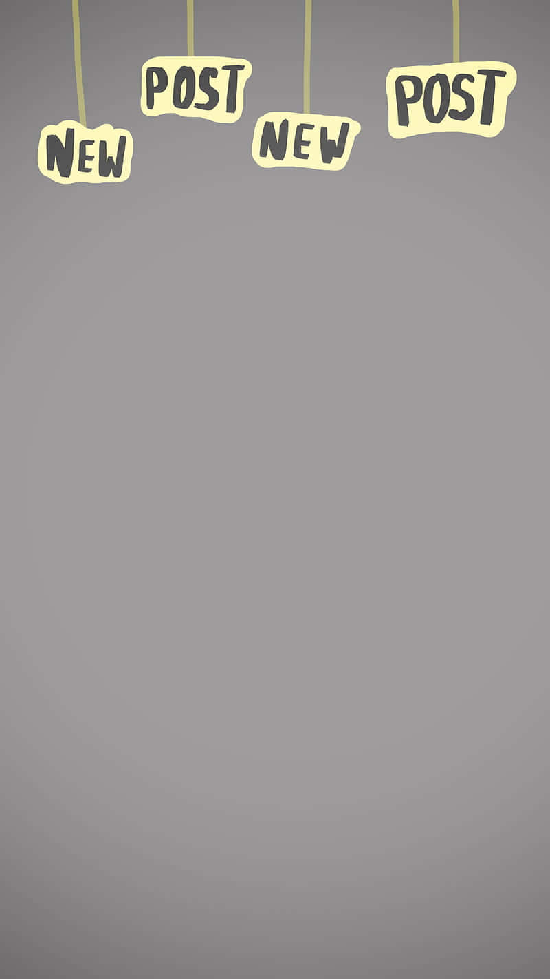 yellow sticky notes, bold black text, NEW and POST, HD Phone Wallpaper