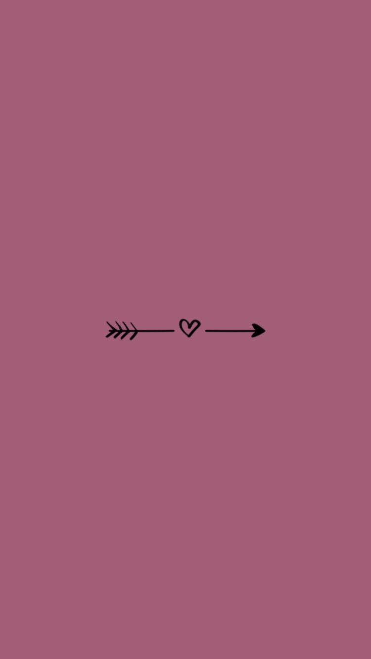 arrow, heart, mauve, HD Phone Wallpaper