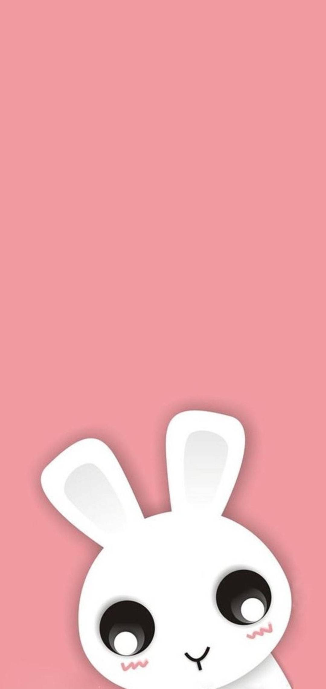 big eyed bunny, white cartoon rabbit, big eyes, Full HD Phone Wallpaper