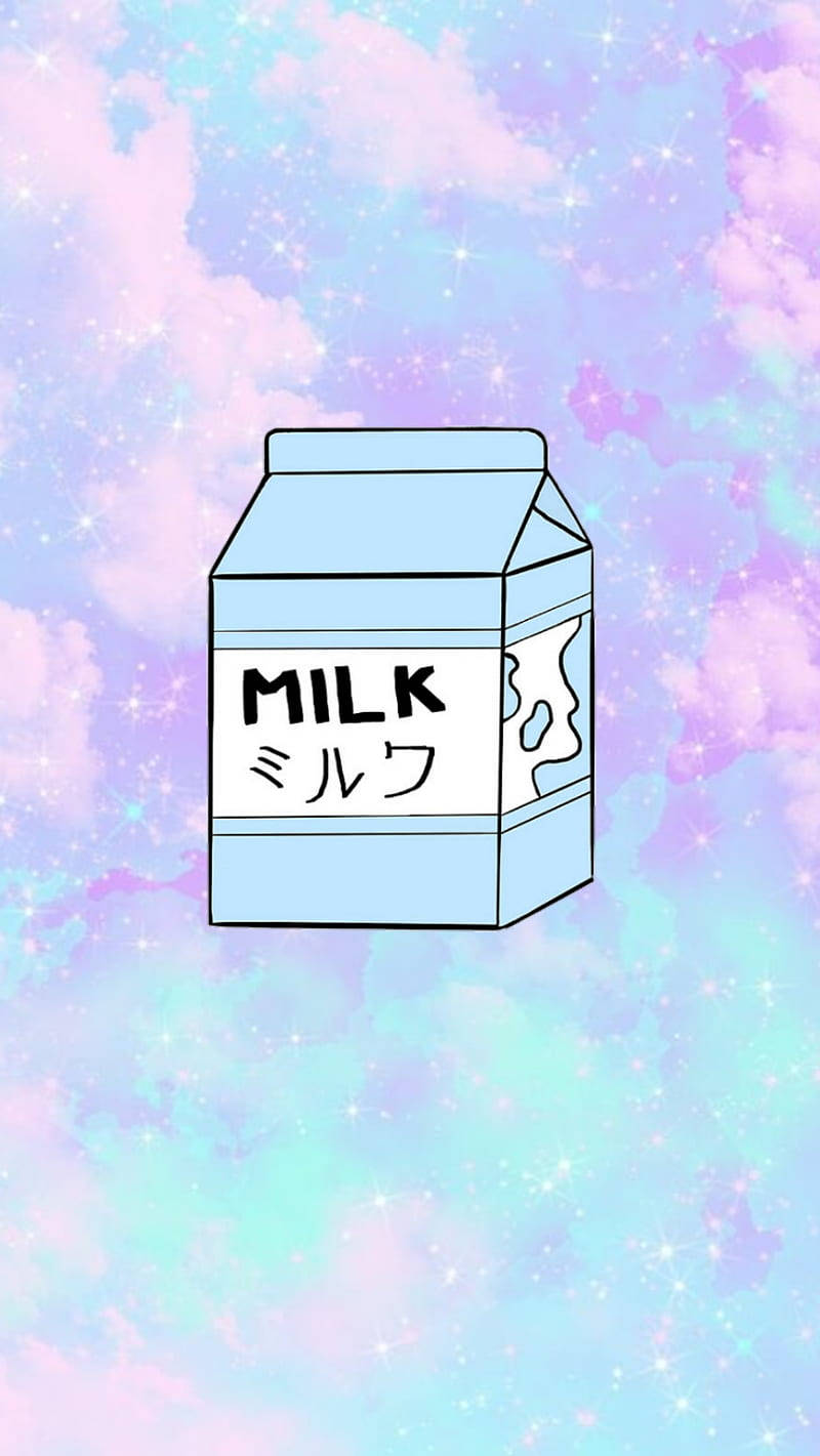 pastel milk carton, Japanese kawaii, light blue, HD Phone Wallpaper