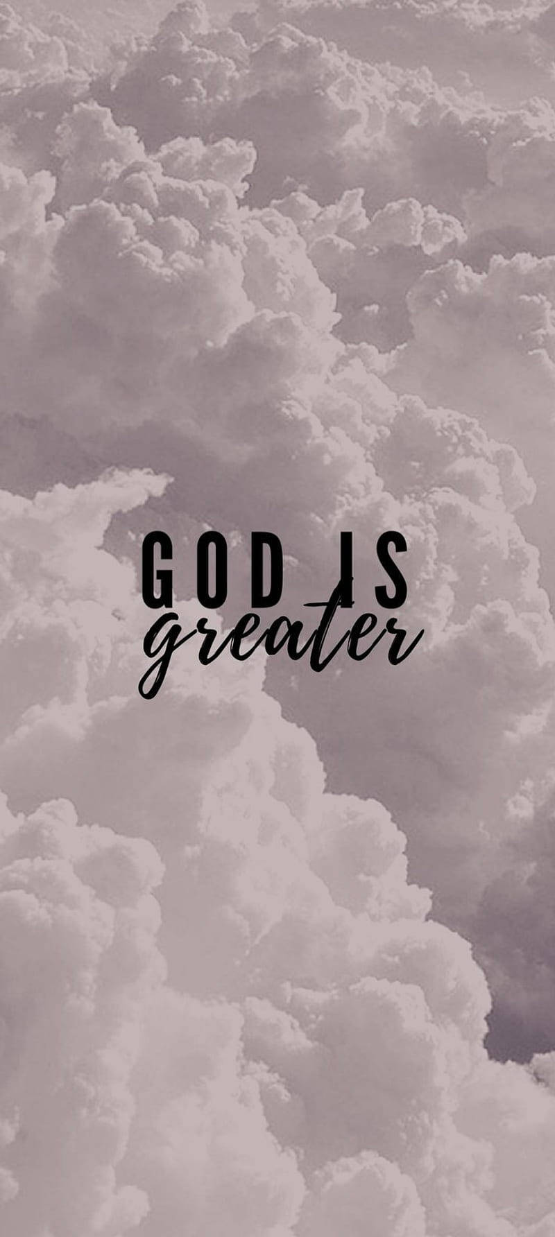 Cute Jesus, GOD IS greater, soft clouds, HD Phone Wallpaper