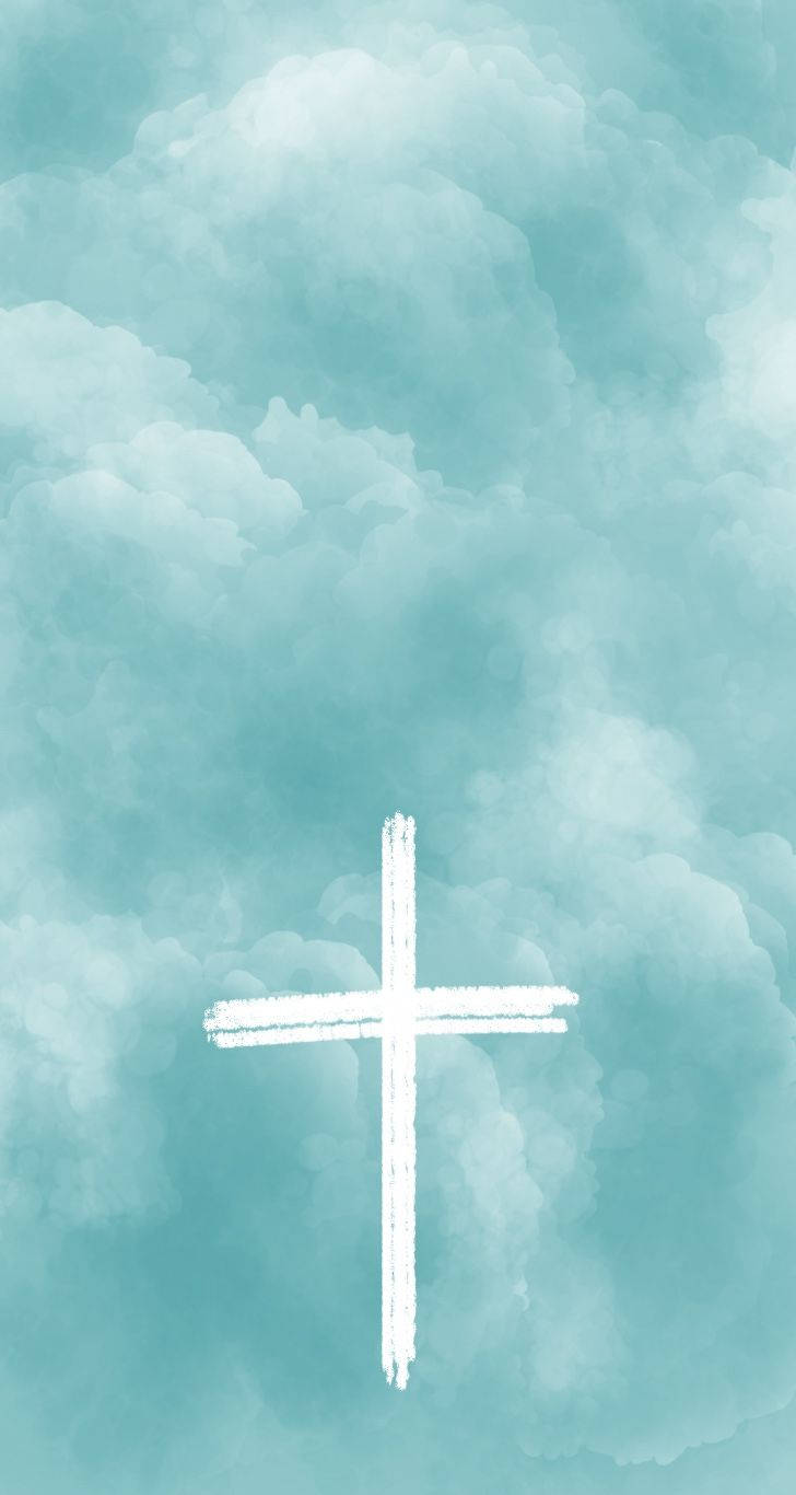 Cute Jesus, white cross, watercolor style, HD Phone Wallpaper