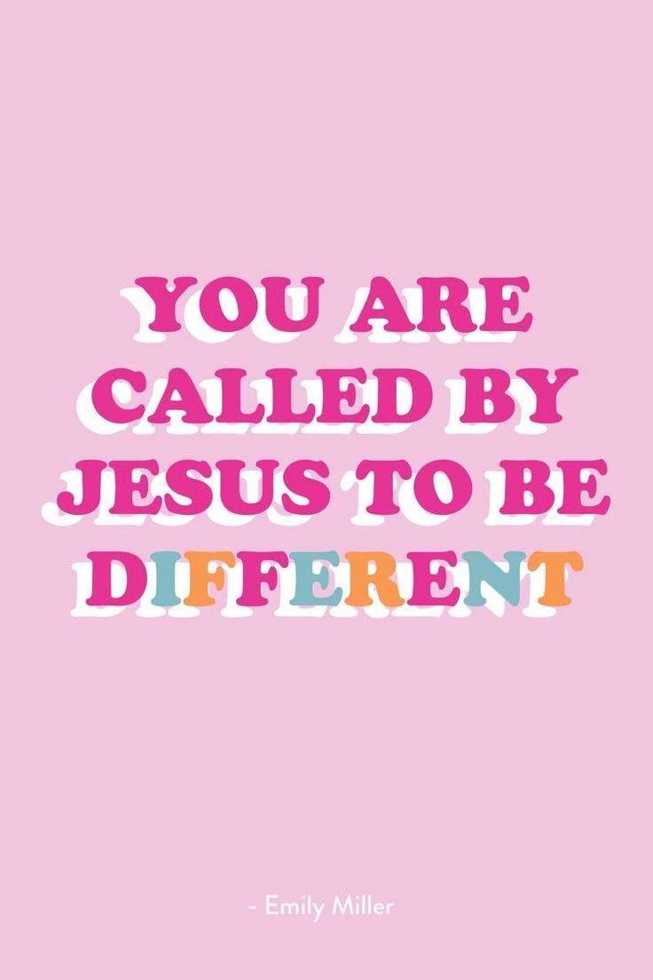 Cute Jesus, YOU ARE CALLED BY JESUS TO BE DIFFERENT, soft pink background, SD Phone Wallpaper