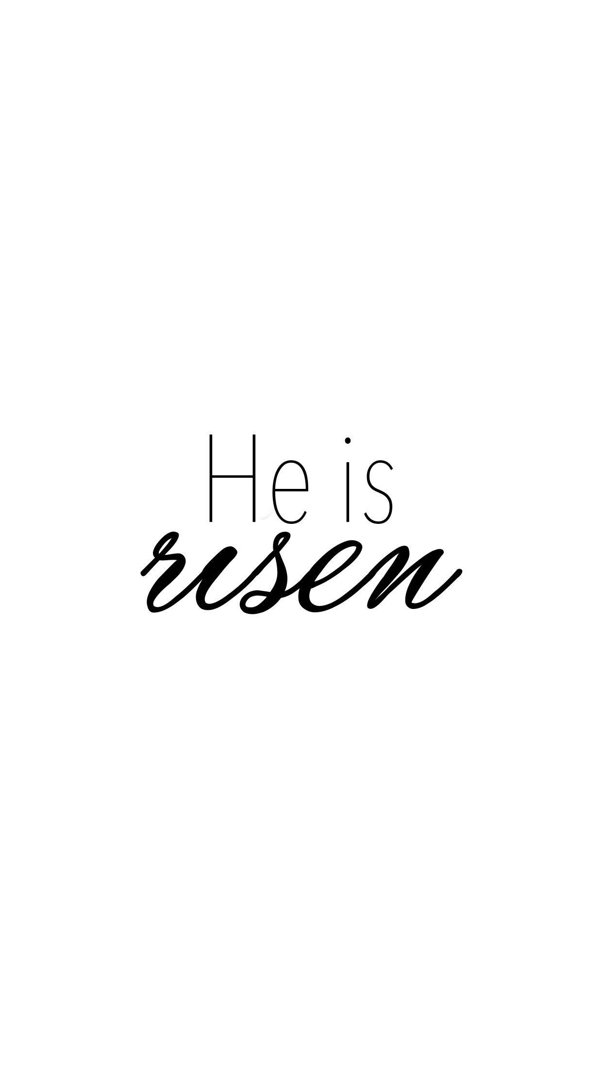Cute Jesus, He is risen, minimalist black text, Full HD Phone Wallpaper