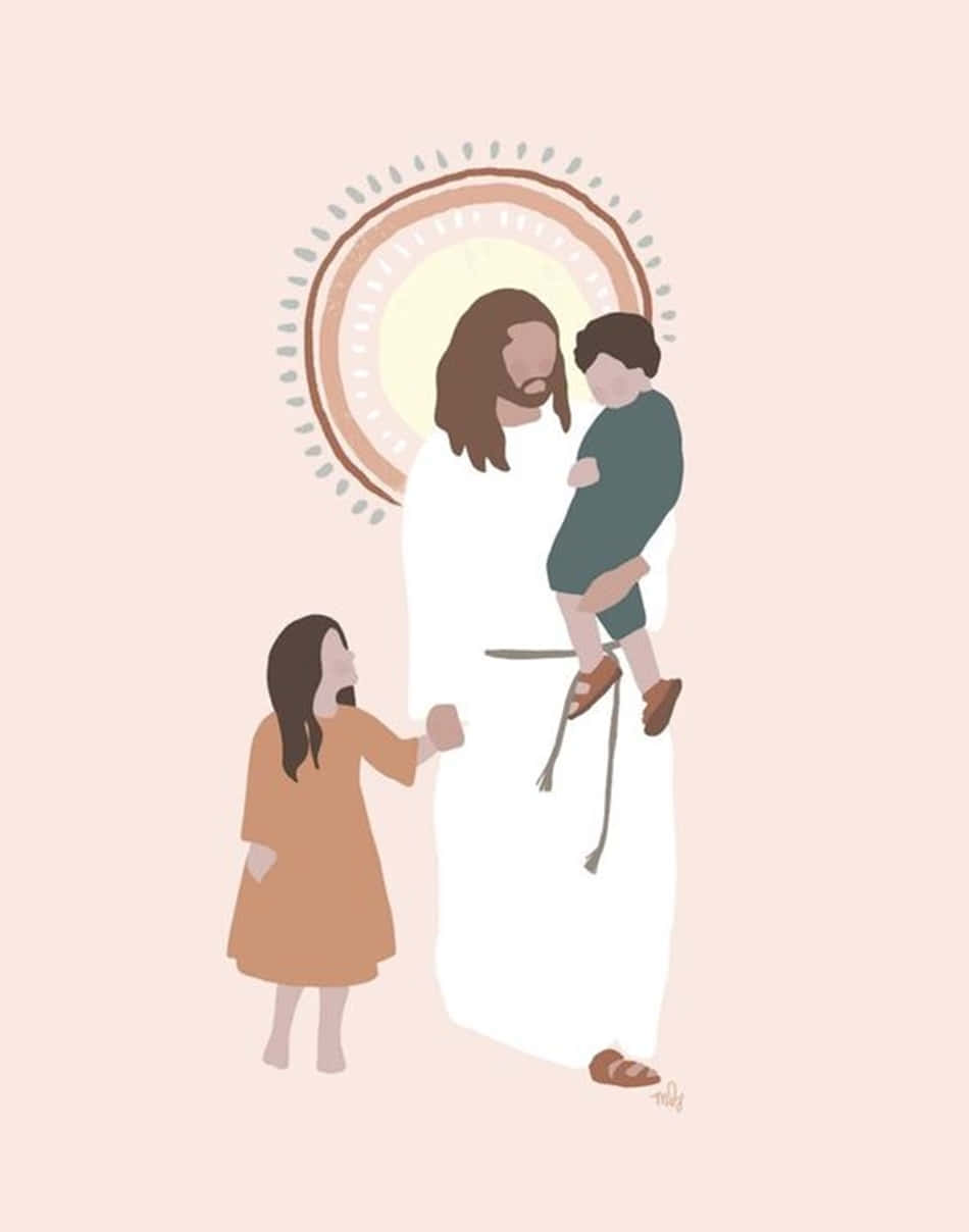Jesus, child, girl, SD Phone Wallpaper