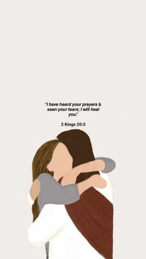 Aesthetic Jesus, minimalist illustration, biblical quote, SD Phone Wallpaper