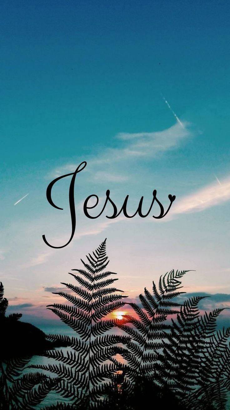 Cute Jesus, teal sky, sunset, HD Phone Wallpaper