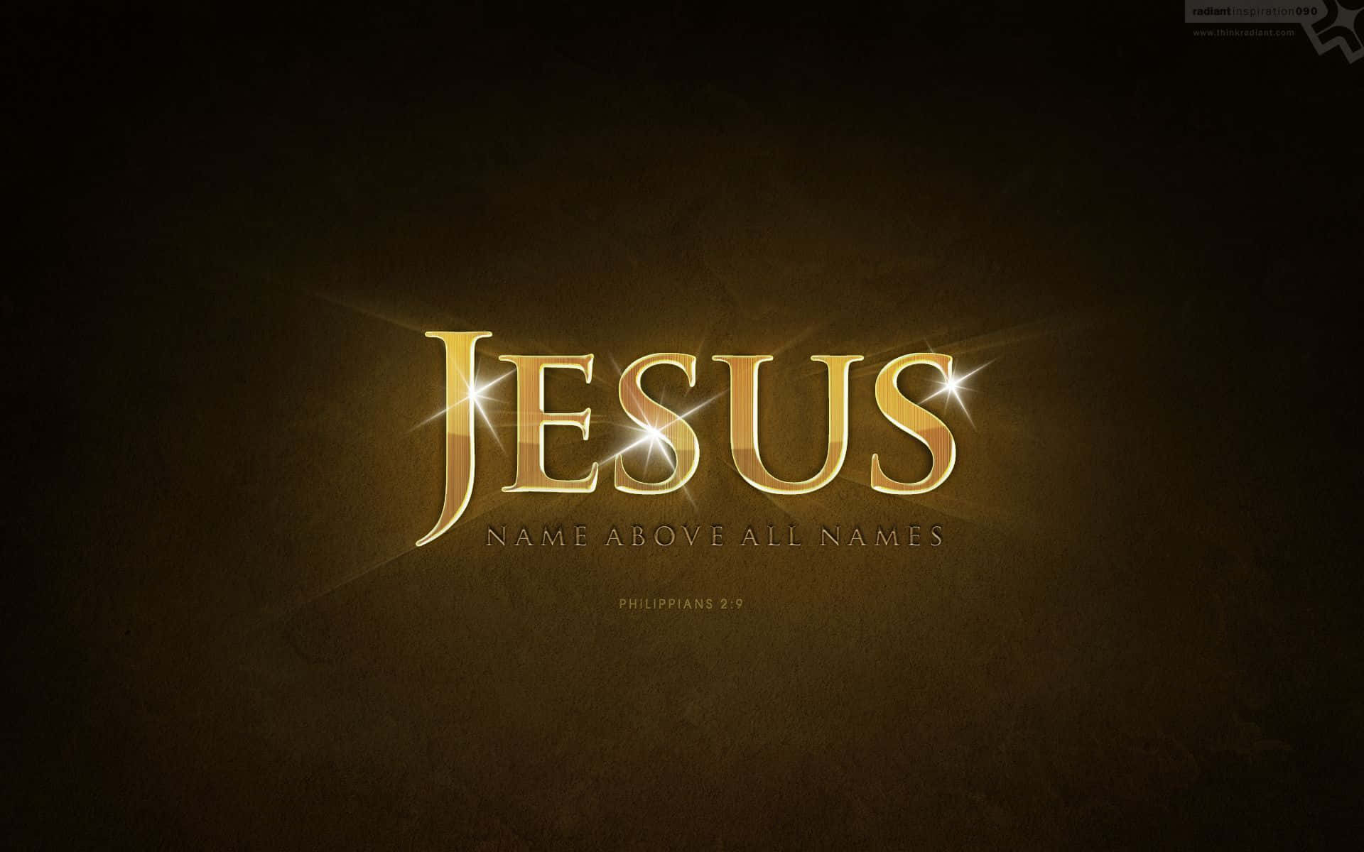 JESUS, golden glowing, sparkling highlights, Full HD Desktop Wallpaper