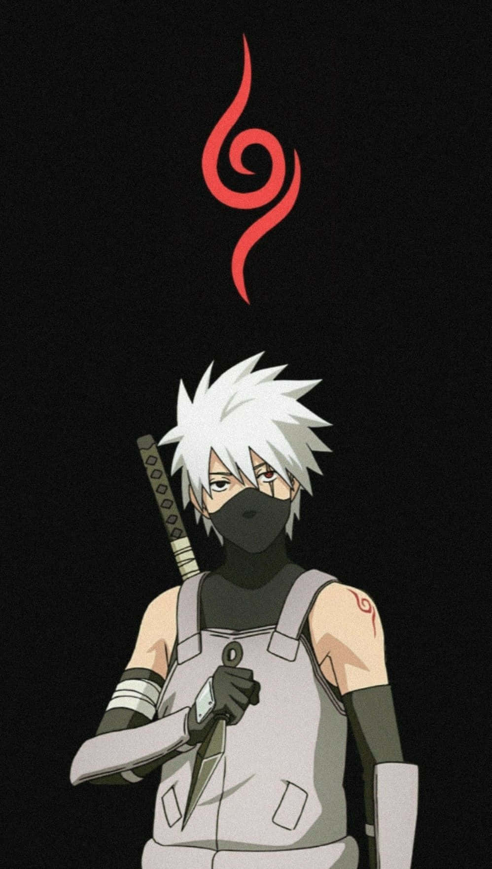 Cute Kakashi, white spiky hair, black mask, HD Phone Wallpaper