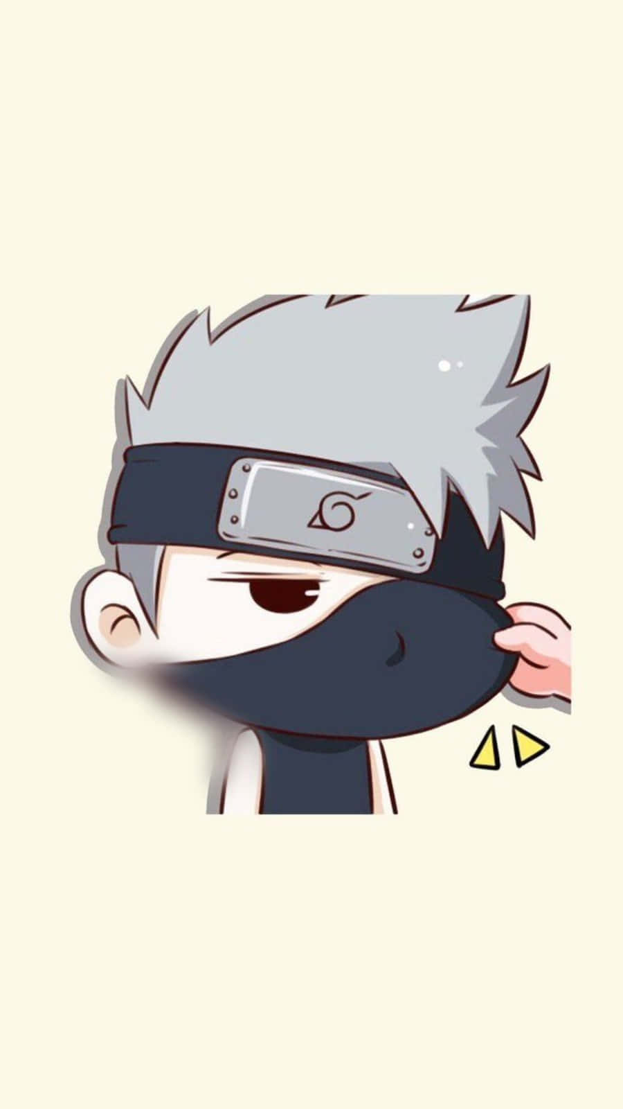 Cute Kakashi, chibi anime ninja, silver hair, HD Phone Wallpaper